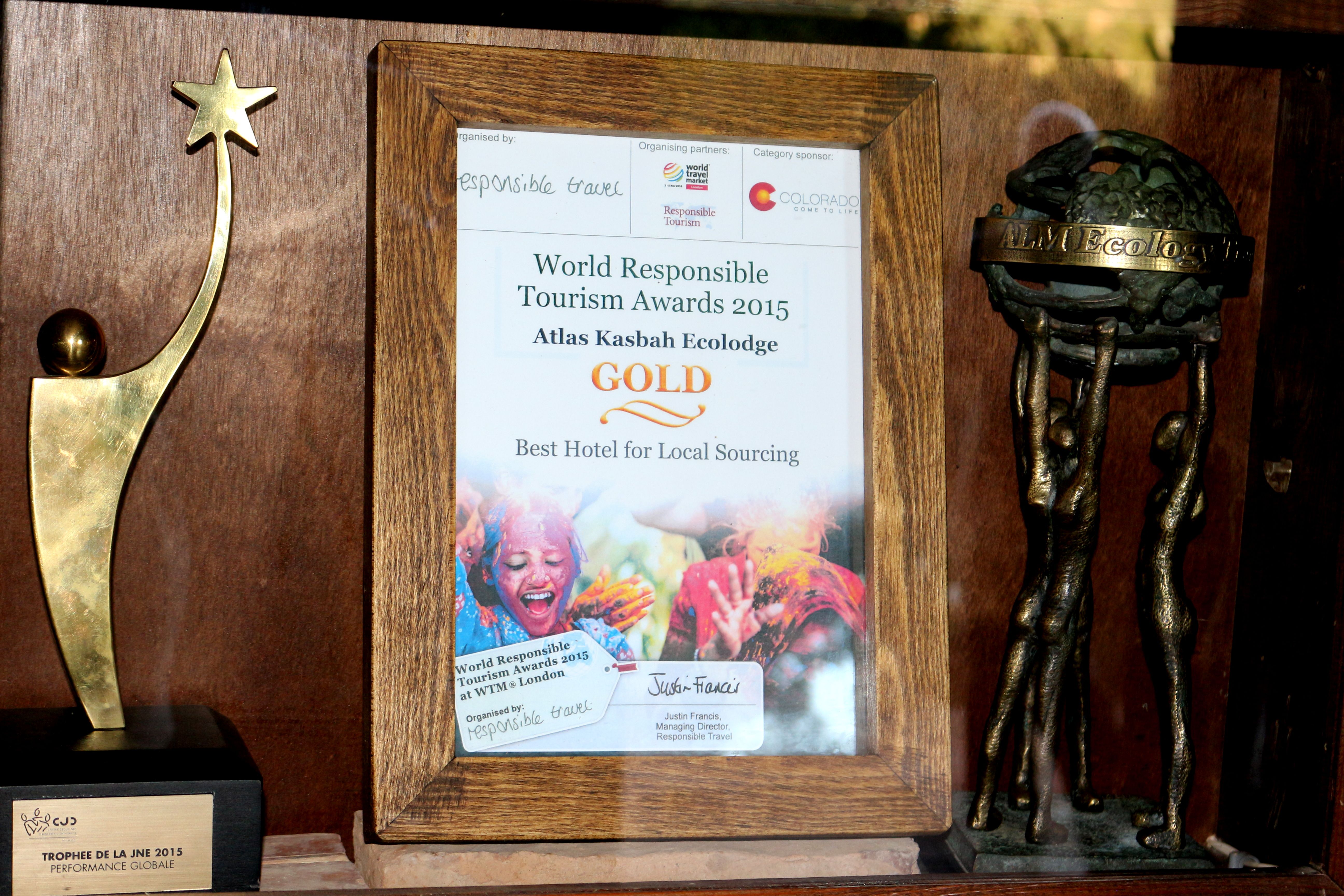 Atlas Kasbah — trophée mondial du tourisme responsable 2015