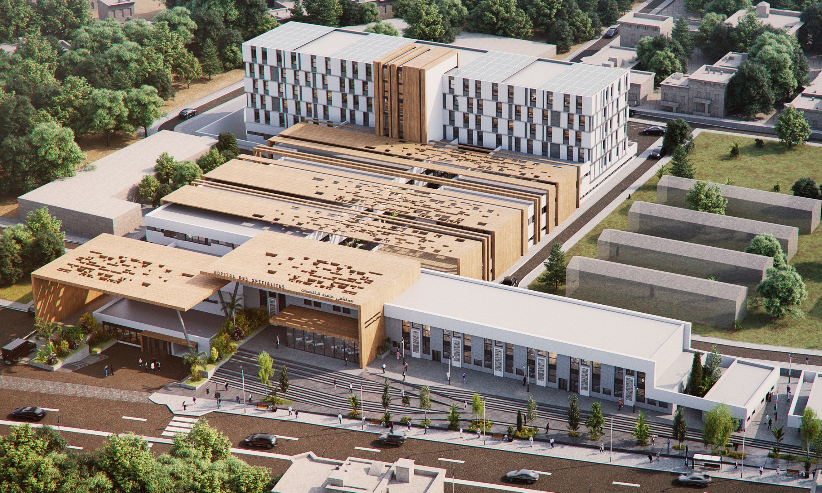 Centre Hospitalier Provincial Fès-Meknès — projet de concours — MAJAZ Architecture + JHK Architectes